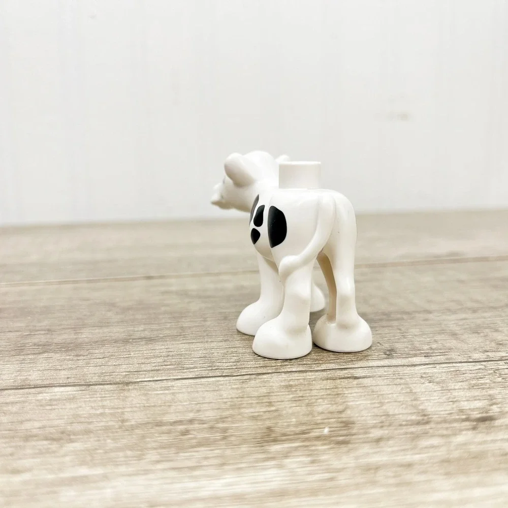 Lego Duplo Black Spotted Calf Baby Cow Animal Zoo Replacement Farm House - Picture 2 of 5